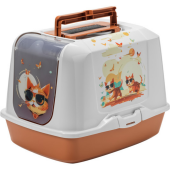 Закрита котешка тоалетна Moderna TrendyCatLarge50cm-Caramel-Indy&Louise 